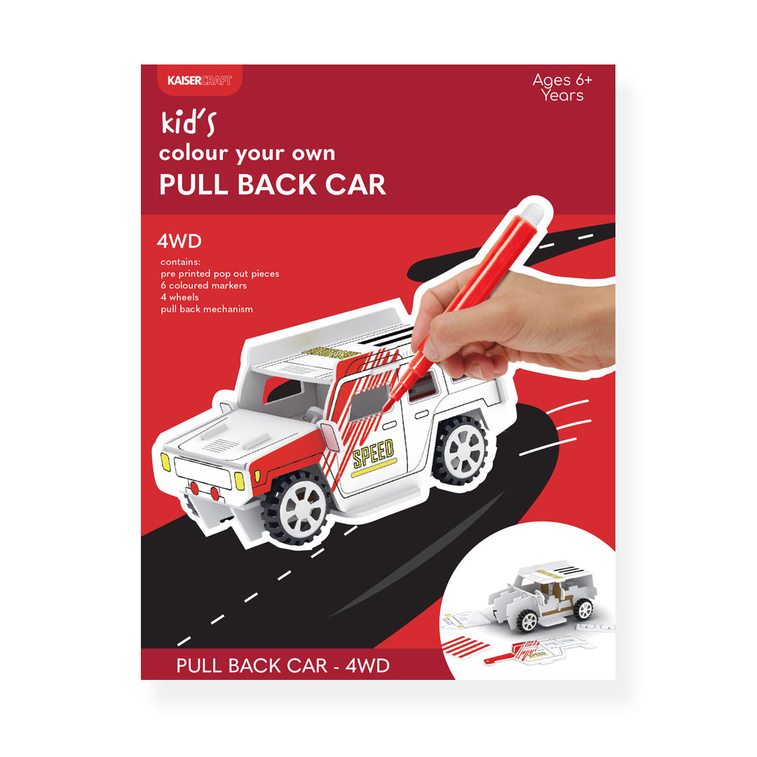 Kaiser Creative Club - Kids CYO Pull-Back Car - 4WD